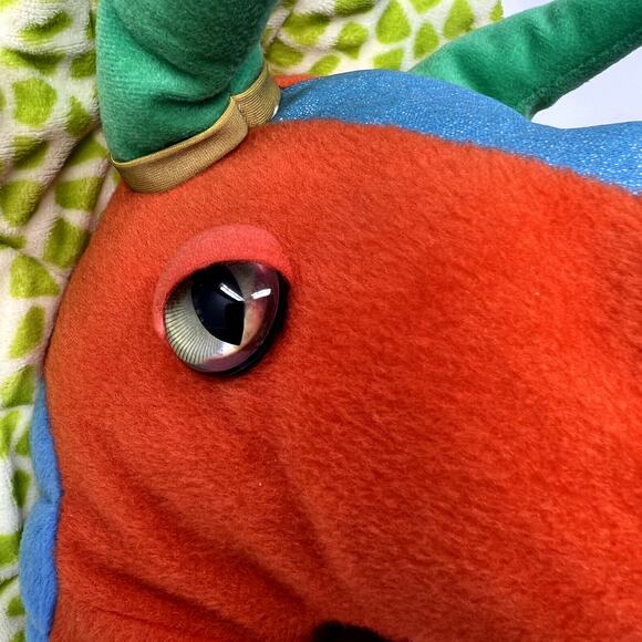 Manhattan Toys Dragon Dinosaur Hand Puppet Plush Animal Toy VTG Golf Club Cover - Picture 8 of 12